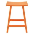 thumbnail image 3 of Florence Outdoor 24" HDPE Plastic Saddle Seat Barstool in Orange, 3 of 6