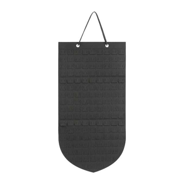 Organizador de broches colgantes, exhibidor de aretes, collares, almacenamiento de joyas montado en la pared Negro