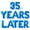 Blue, variant on Letter Balloons - 35 YEARS LATER 16" Inch Alphabet Letters Foil Mylar Balloon 35th Anniversary Party Banner (Gold)