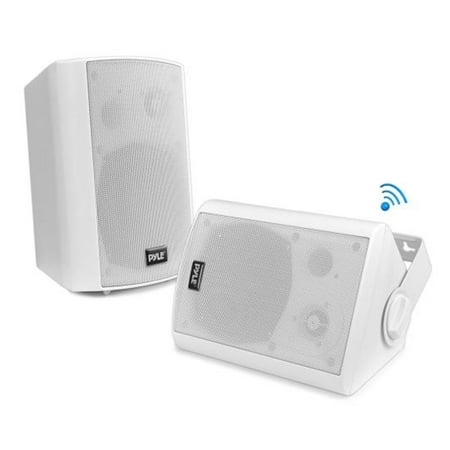 Pyle Home PDWR61BTWT 6.5" Indoor/Outdoor Wall-Mount Bluetooth Speaker System (White)