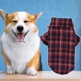 thumbnail image 4 of Dream Lifestyle Pet Clothes Plaid Pattern Dress-up Fashion Soft Adorable Lapel Collar Breathable Lovely Pet Sweatshirt Costume for Outdoor, 4 of 8