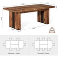 thumbnail image 2 of 70.86-Inch Industrial Dining Table for 6-8 People, Rectangular Heavy Duty Wooden Kitchen Table, 2 of 7