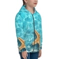 thumbnail image 5 of Sikiie Starfish And Seashell On The Beach 1 Zip Up Hoodie Teenage, hoodies for Teenage, Zipper Sweatshirt Jacket for Daily, Traveling-Medium, 5 of 6