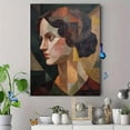 thumbnail image 4 of Qisvanset 12x16 Inch Ostrich Portrait Abstract Canvas Print Wall Art, 4 of 5