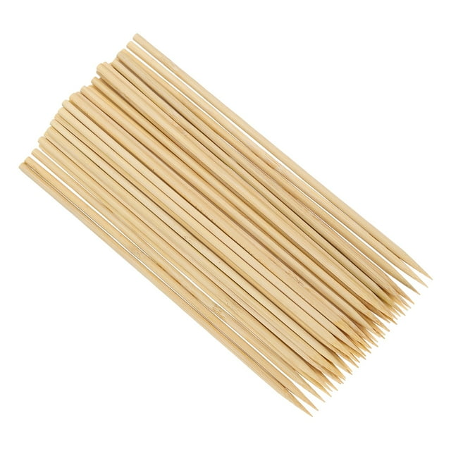 Uxcell 50 Pcs Pinchos de Bambú, Pinchos para Kabob para Parrilla en Campamento, 7.8 Pulgadas