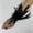 Black, variant on Vintage Gothic Feather Wrist Cuffs Lace Gloves Fingerless Costume Accessory for Masquerade