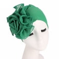 thumbnail image 2 of Chapeau Rétro pour Femmes avec Grandes Fleurs, Turban Jaune, 2 of 2