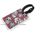 thumbnail image 2 of Red Rose Skull Skulls Head Luggage Tags Suitcases ID Baggage Identifier Card Name Tag for Travel Backpacks Gym Bags, 2 of 6