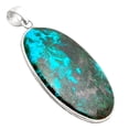 thumbnail image 3 of Natural Azurite Chrysocolla 925 Sterling Silver Pendant Jewelry P-1001 SDP155850, 3 of 5