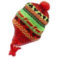 thumbnail image 2 of Top Headwear Peruvian Chullo Hat - Llama - Orange, 2 of 3