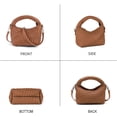 thumbnail image 2 of LHSHID Women Woven Tote Small Crossbody Bag, Weave Quilted Purse Square Shoulder Bag Woven Handbag with Detachable Strap, 2 of 6