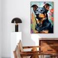 thumbnail image 3 of Beauceron Watercolor Dog Portrait Painting of Dog Canvas Print Dog Mom Pet Painting, 3 of 5