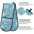 thumbnail image 4 of Dailycode Double Sided Oven Mitt with Loop Heat Resistant Kitchen Long Potholders 7" x 35" Whale Dolphin Cruises Seagull, 4 of 6