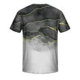 thumbnail image 4 of Penkiiy Mens T Shirt Casual Shorts Sleeves Round Neck Pullover Trendy 3D Printed Sports Fitness Blouse Plus Size Tops 2XL Dark Gray, 4 of 5