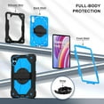 thumbnail image 3 of FIEWESEY for Xiaomi Redmi Pad Pro 12.1"/Xiaomi Poco Pad 12.1" Case with with Kickstand/Hand Strap/Rotating/Shoulder Strap (Black/Blue), 3 of 8