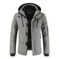 thumbnail image 1 of Guardoinrt Polyester Mens Duck Down Jacket For Ultimate Warmth And Style Wide Application Hooded Puffer Jacket grey 2XL, 1 of 6