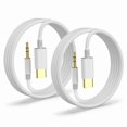 thumbnail image 1 of Cable auxiliar MAXAUX USB-C a adaptador de audio de 3,5 mm, paquete de 2, 1,2 m, 1 of 7