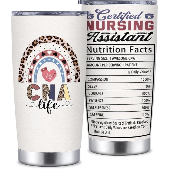 CNA Gifts Tumbler, Certified Nursing Assistant Gift for Women Birthday Christmas, CNA Appreciation Gifts for CNA Week