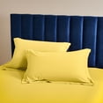 thumbnail image 4 of Flxxie 2 Pack 500 Thread Count Cotton Sateen Pillow Shams 20"x26" with 2" Flange, Standard, Yellow, 4 of 5