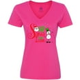 thumbnail image 3 of Inktastic Dear Santa I Can Explain Cute Snowman and Snowflakes Women's V-Neck T-Shirt, 3 of 5