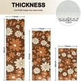 thumbnail image 4 of Brown Daisy Flower Floral Pattern Kitchen Rugs Sets Of 3,Kitchen Runner Rugs Non Skid Washable,Decorative Kitchen Floor Mats for Kitchen,Sink,Laundry,17"x30"+ 17"x47" + 17"x59", 4 of 6