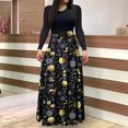 thumbnail image 5 of Odeerbi Christmas Dress Long Sleeve Dress For Women Christmas O-Neck Print High Waist Maxi Dress Casual Party Evening Dress 1406, 5 of 5