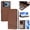 Brown, variant on Wallet Leather Case For Apple iPhone 17e / 16e 6.1",With Card Holder,Wristband, Shockproof Kickstand Embossed Happy Pattern Phone Case,Light Green