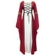 thumbnail image 5 of Vestido Retro de Vestido Renacentista Medieval Cosplay Mujeres de Vestimenta Casual Fiesta de Manga Larga Vestido de Cosplay Gótico Sólido Odeerbi ODB112694, 5 of 9