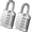 Silver (3.15 Inch), variant on Combination Padlock Locker Lock, 4 Digit Combo Lock for Locker, Gym, School, Luggage, Gate, Suitcase, Bike, Cabinet, Shed, Storage - 2 Pack Blue