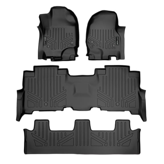 SMARTLINER 3 Rows Custom Fit Floor Liners Compatible with 2018 - 2024 Ford Expedition 8 Passenger