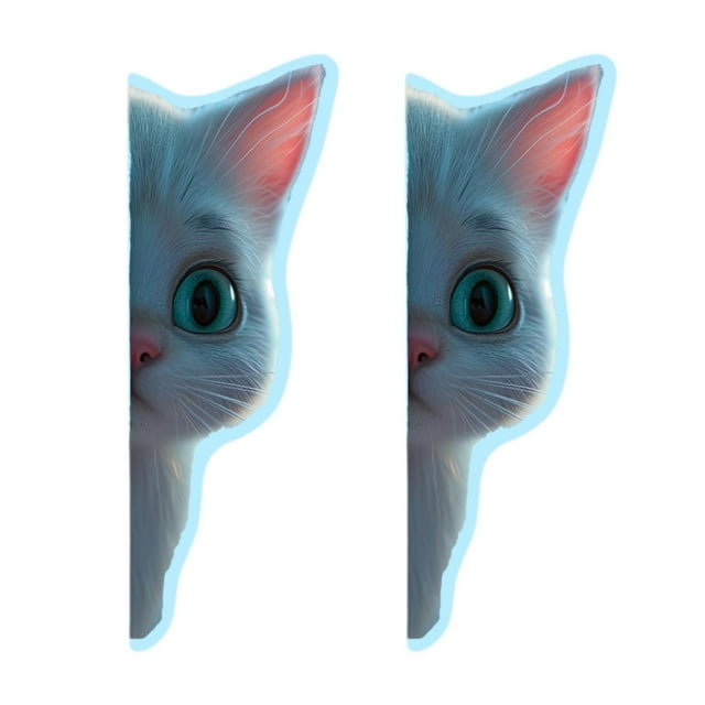 Pegatinas de pared de gato 2 piezas Pegatizas luminosas Pegatinas extraíbles Decoración de calcomanías de pared compactas para la sala de estar de