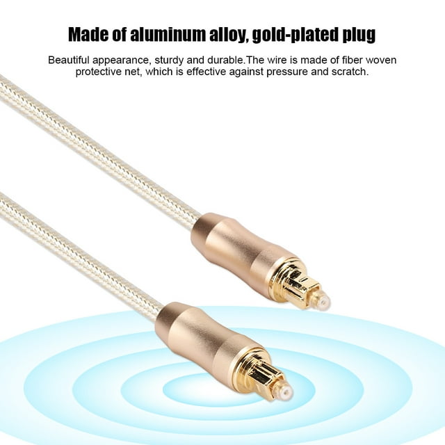 Optical Audio Cable, Gold-plated Plug Digital Audio Cable, Audio Cable Audio Line TV External Home Audio Headphone Amplifiers 3 Meters