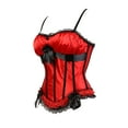 thumbnail image 2 of Grebrafan Corset Top Women Padded Push up Bridal Bustier Red XS, 2 of 5