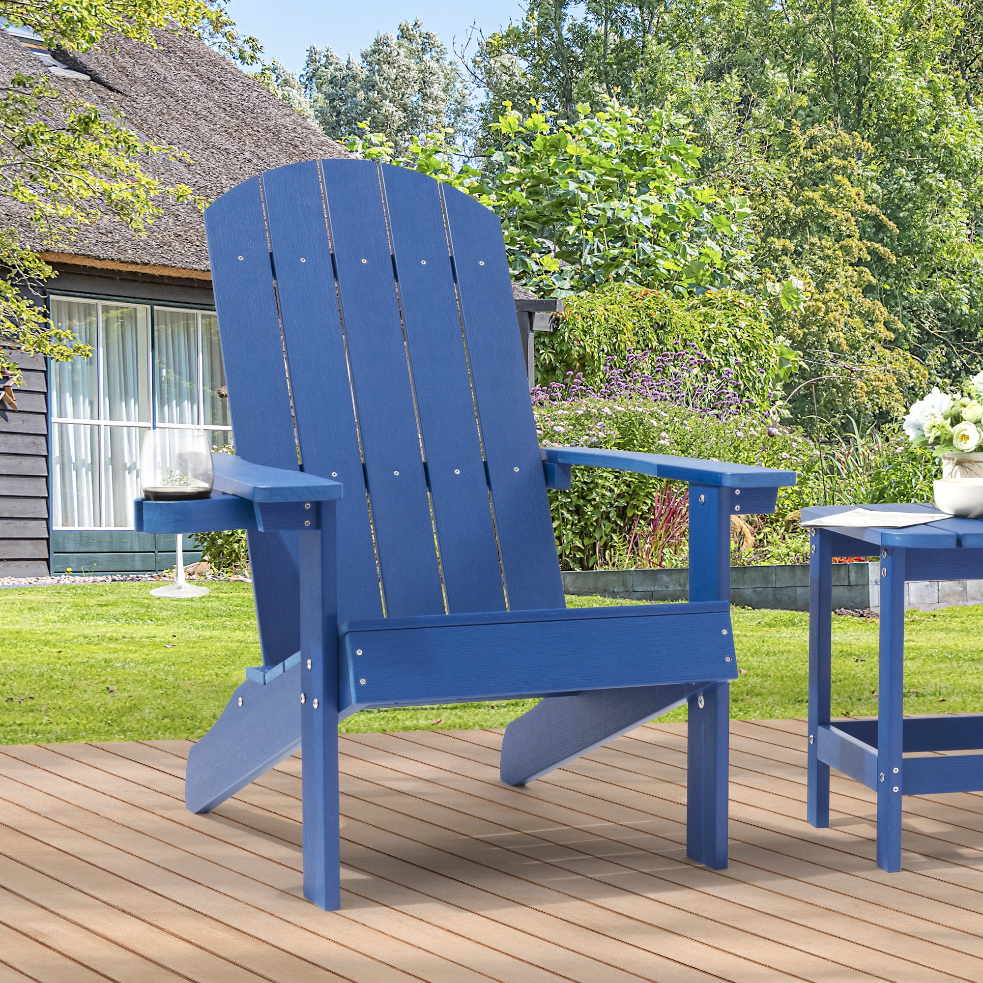 ACEGOSES Adirondack Outdoor Patio Plastic Adirondack Chair 350 Lbs for