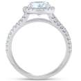thumbnail image 3 of Pompeii 2 Ct tdw Diamond Halo Split Band Engagement Ring 14k White Gold (G/H,SI1-SI2), 3 of 4