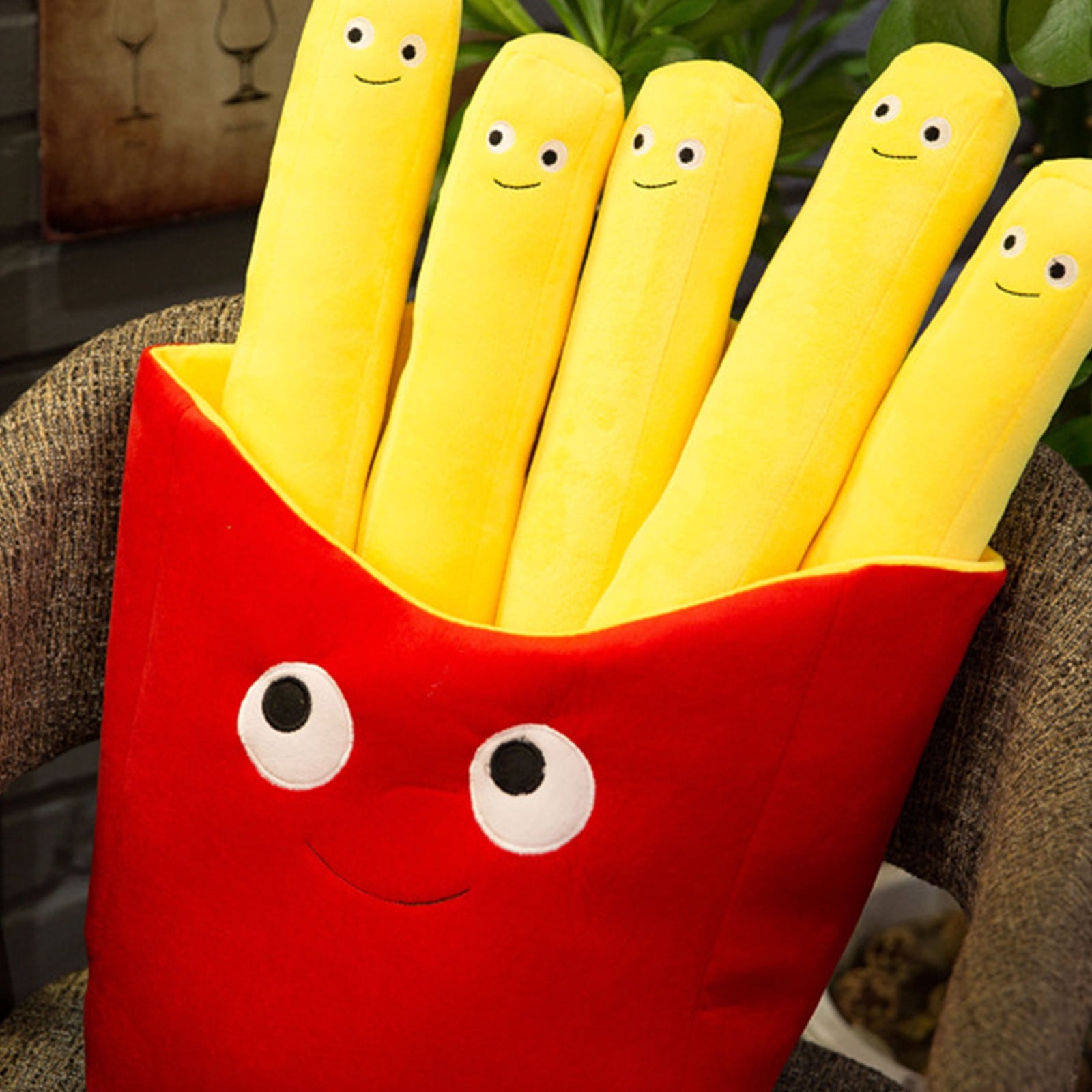 LEADICE Jouet en Peluche 50 cm Frites/Burger/Pizza Doux et drôle en Peluche Dessin animé Simulation Frites Burger Oreiller Peluches Jouet Festival décor pour canapé Coussin LEADICE Jouet en Peluche 50 cm Frites/Burger/Pizza Doux et drôle en Peluche Dessin animé Simulation Frites Burger Oreiller Peluches Jouet Festival décor pour canapé Coussin
