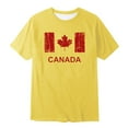 thumbnail image 5 of T-shirt Graphique de Festival pour Garçons Drapeau du Canada Col Rond Manches Courtes Blouse Filles Fête Nationale 1st July Coupe Régulière Garçons Fête du Canada T-Shirt à Imprimé Graphique, 5 of 5