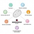 thumbnail image 4 of Woolrich Couverture Électrique avec Contrôleur de Réglage de 20 Niveaux de Chaleur, Simple, Gris, 4 of 4