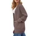 thumbnail image 4 of UVN Sweaters for Women Fall Winter Open Front Cardigans Long Sleeve Oversized Casual Soft Knit Outerwear Coats with Pockets, 4 of 9