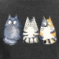 thumbnail image 3 of CafePress - Three 3 Cats Women's Long Sleeve Dark T Shirt - Women's Long Sleeve Graphic Tee Casual Fit, 3 of 4