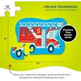 thumbnail image 3 of Crocodile Creek 12-Piece Mini Jigsaw Puzzle - Fun Floor Puzzles for Kids Ages 2-4 and Up - Heavy-Duty Shaped Box for Storage - Fire Truck - 12 x 9 inches Finished, 3 of 7