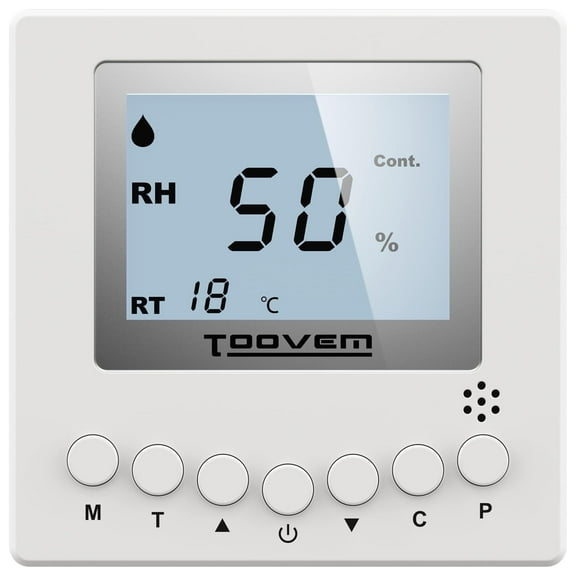 Remote Controller for Digital Humidity and Temperature, Included 26ft Cable Suitable for Argendon Shield 35P/35M,Sandidry 55C Basement/Crawl Space Dehumidifier, White