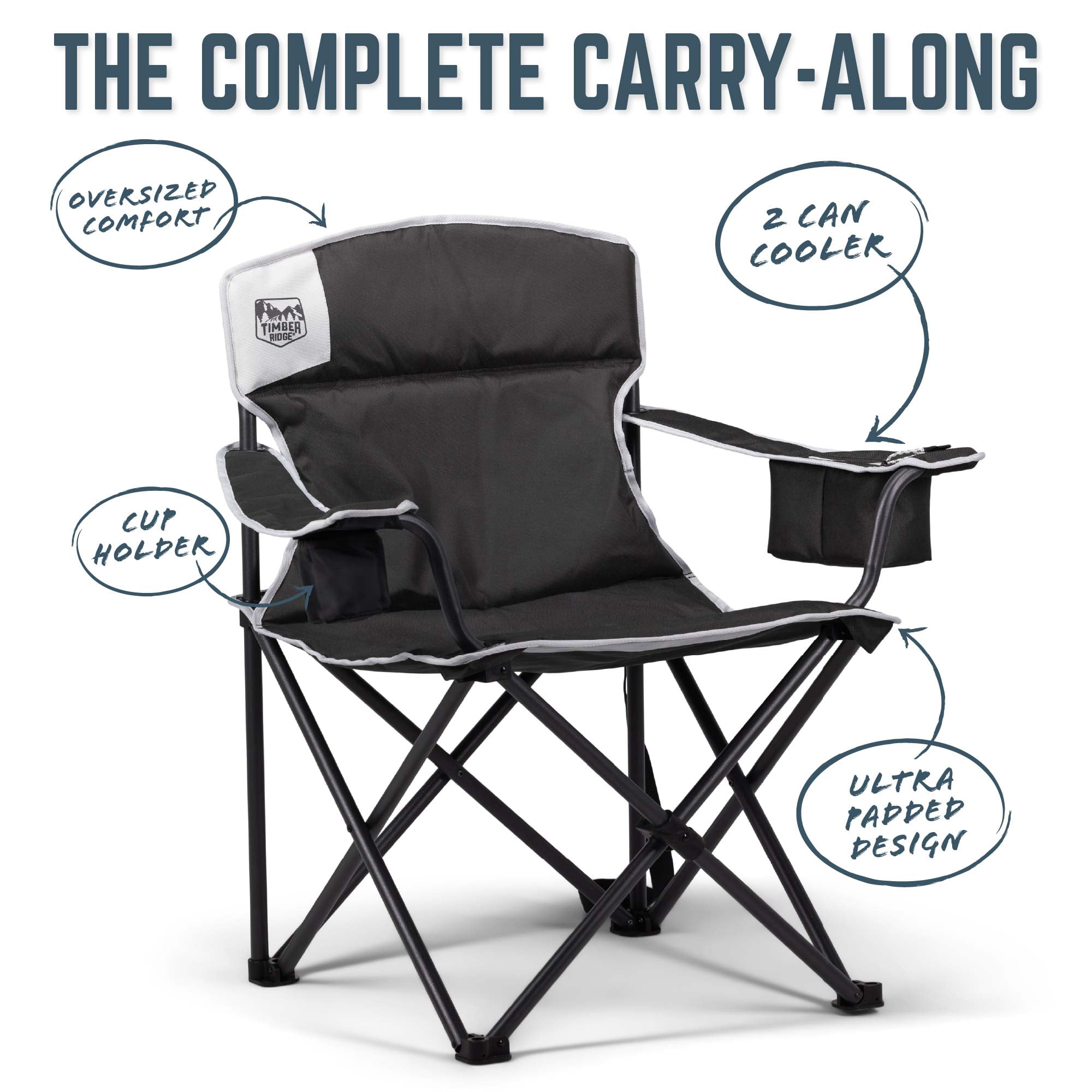 Timber Ridge LIRA™ Oversized Camping Chair with Built-In Cooler