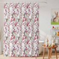 thumbnail image 6 of Shower Curtain Watercolor Floral Hummingbird Shower Curtains for Bathroom Decor, Waterproof Polyester Shower Curtain Set with Hooks, Extra Long 72" x 84" Spring Pink Flower White, 6 of 9