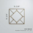 thumbnail image 3 of Ekena Millwork 15 3/8"W x 15 3/8"H x 1/4"T Medium Hudson Decorative Fretwork Wood Wall Panels, Hickory, 3 of 18