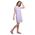 thumbnail image 4 of Moomaya Cotton Lace Neckline Sleepwear For Women Button Placket Nightdress, 4 of 5