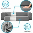 thumbnail image 7 of MUZZ 8.6-Inch Floor Sofa Bed Queen Size, Convertible Folding Sofa Bed, Sleeper Couch Bed with Memory Foam Mattress for Living Room(Light Grey), 7 of 7