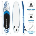 thumbnail image 3 of Goplus 11'Inflatable Stand Up Paddle Board SUP W/Carrying Bag Aluminum Paddle, 3 of 10