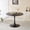 Black + MDF+4, variant on LANKANG Black Top 42.1 Inch Tulip Table Round MDF Pedestal Dining Table Mid Century Style Leisure Coffee End Table Suitable for 4 6 People