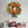 thumbnail image 4 of Uxgjfwu 24" Peony Pumpkin Wreath Handcrafted Fall Garland for Front Door Thanksgiving Decor, Colorful Harvest Wall Hanging Decorations, 4 of 6